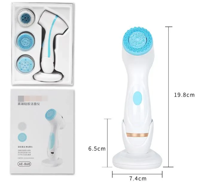 Electric silicone facial cleanser