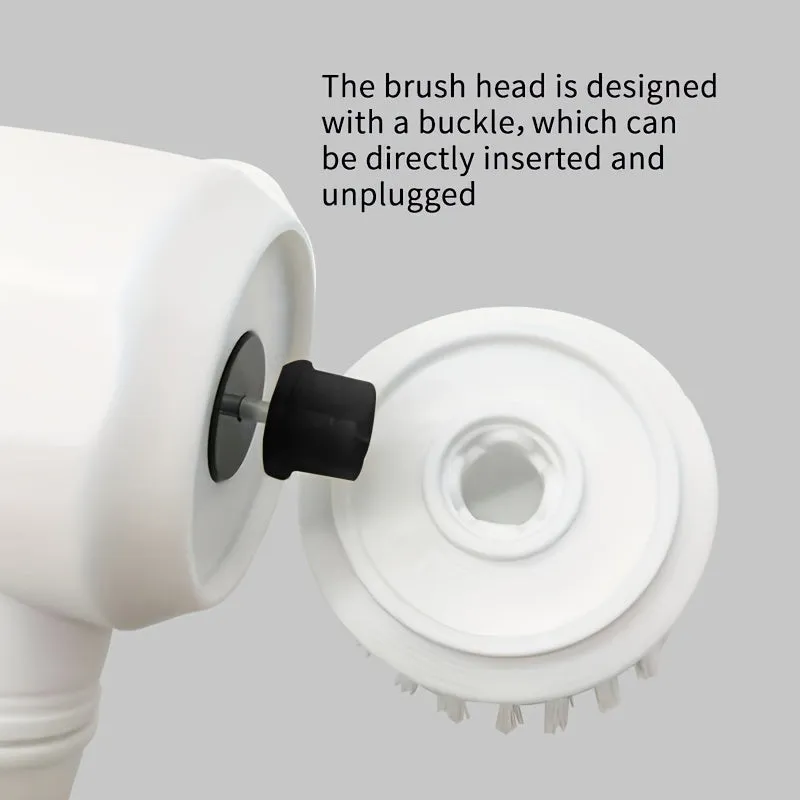 Electric Spin Scrubber With 5 Replaceable Brush Heads