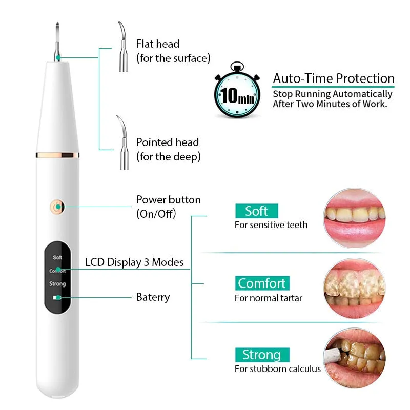 Electric Ultrasonic Irrigator Dental Scaler Calculus Oral Tartar Remover Tooth Stain Cleaner LED Teeth Whitening Cleaning tools 0ral irrigator