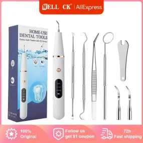 Electric Ultrasonic Irrigator Dental Scaler Calculus Oral Tartar Remover Tooth Stain Cleaner LED Teeth Whitening Cleaning tools 0ral irrigator