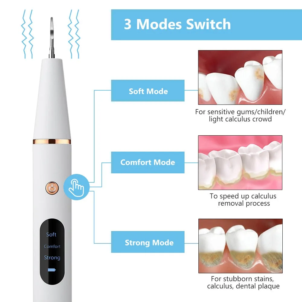 Electric Ultrasonic Irrigator Dental Scaler Calculus Oral Tartar Remover Tooth Stain Cleaner LED Teeth Whitening Cleaning tools 0ral irrigator