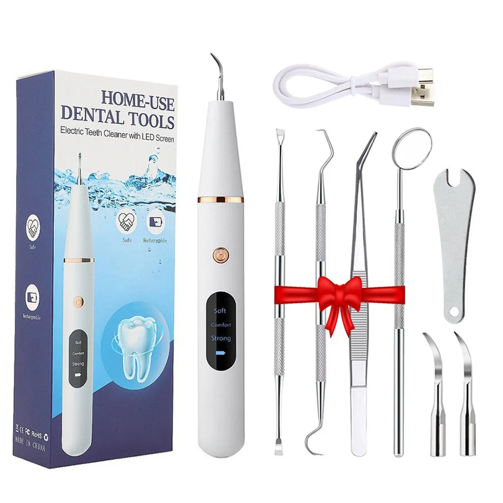 Electric Ultrasonic Irrigator Dental Scaler Calculus Oral Tartar Remover Tooth Stain Cleaner LED Teeth Whitening Cleaning tools 0ral irrigator