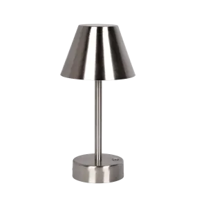 Elegance Rechargeable LED Table Lamp Brushed Nickel LED Touch Switch