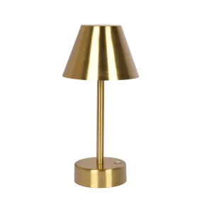 Elegance Rechargeable LED Table Lamp Plated Brass LED Touch Switch