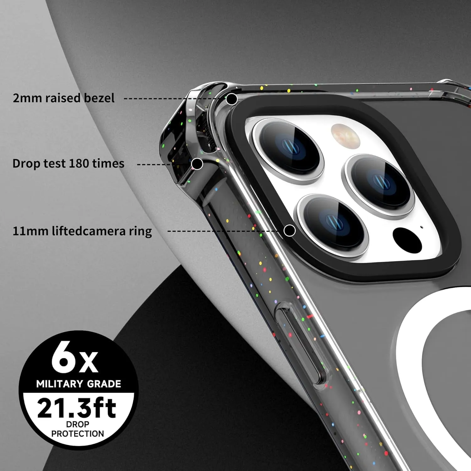 Entronix Apple iPhone 13 Pro Max/12 Pro Max [Magnetic-Compatible] Case - Bouncy Bumper,