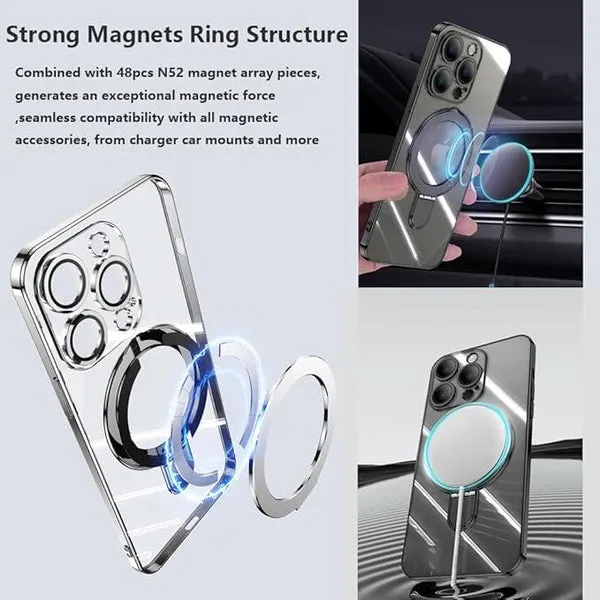 Entronix Apple iPhone 15 Pro Max/14 Pro Max [Magnetic-Compatible] Case - Shiny Ring Holder,