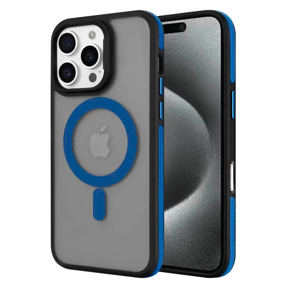 Entronix Heavy Duty Slim Phone Case Compatible with Magsafe for Apple iPhone 16 Pro Max Magnetic Case,Translucent Matte Case