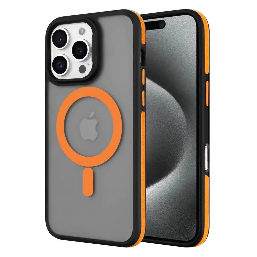 Entronix Heavy Duty Slim Phone Case Compatible with Magsafe for Apple iPhone 16 Pro Max Magnetic Case,Translucent Matte Case