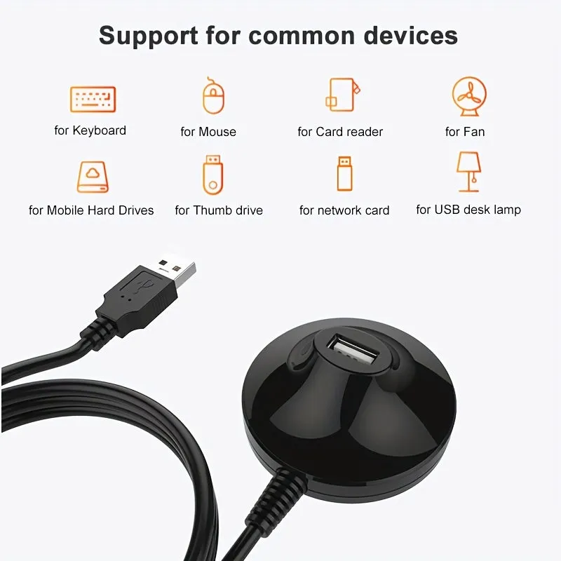 Extend Your USB Connections with Ease USB Extension Cable with Base