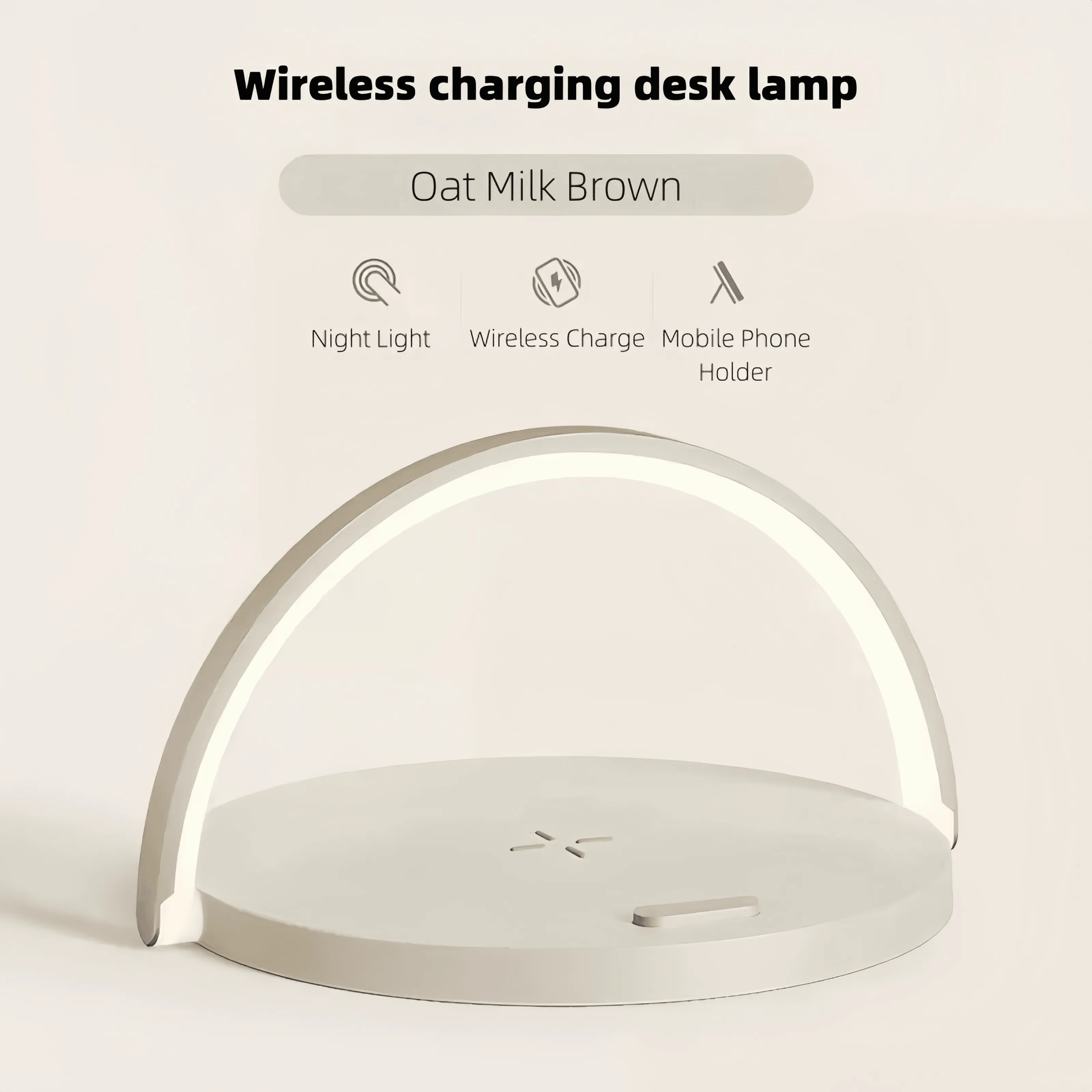 EZVALO Smart Music Table Lamp with Wireless Charger Bedside Led Night Light 4 in 1