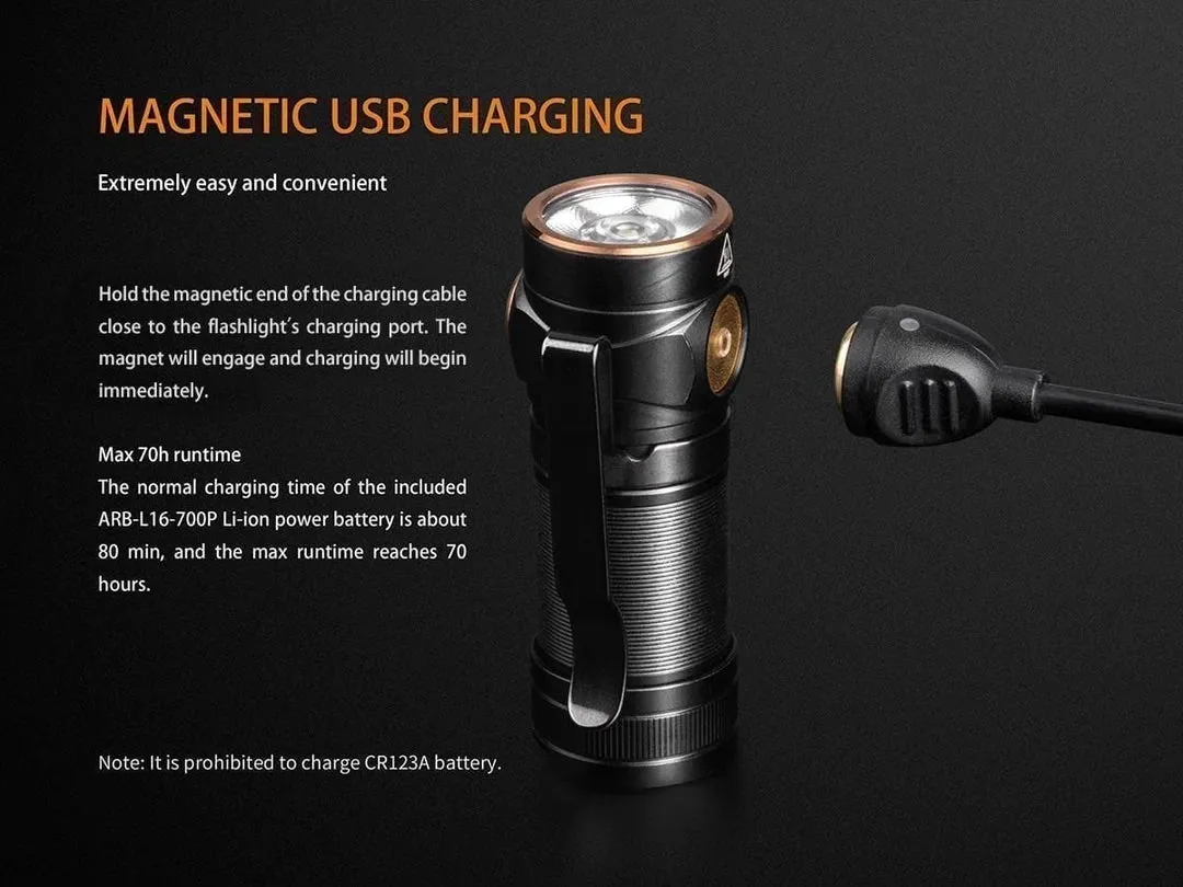 Fenix E18R 750 Lumen Ultra-Compact High Perfomance Rechargeable EDC Flashlight