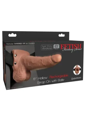 Fetish Fantasy Hollow Rechargeable Strap-On with Balls