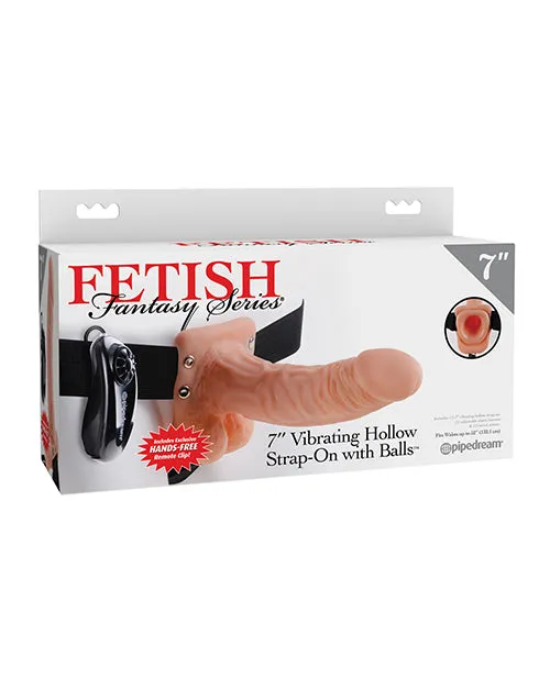 Fetish Fantasy Series 7" Vibrating Hollow Strap On w/Balls