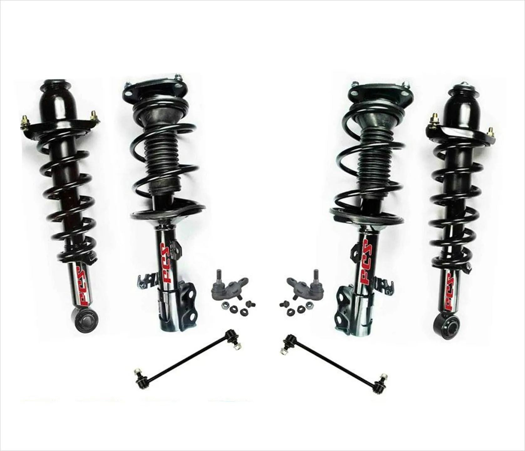 For 11-13 Corolla 1.8L Built In USA 4 Speed Auto Coil Spring Struts Sway BJ 8Pc