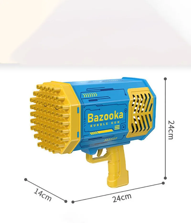 Galtin 69 Holes Automatic Rainbow Rocket Bubble Boom for Kids