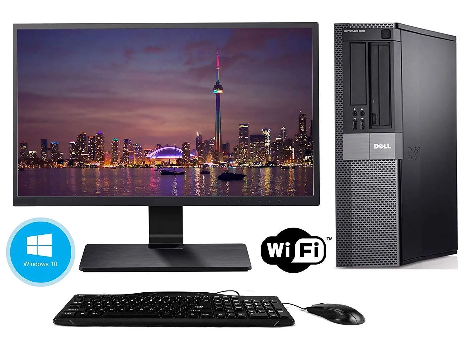 GAMERS PARADISE-Dell OptiPlex 3010 Core I5 3250,8Gb Ram, 500Gb 22" Monitor~Win10 Pro, Webcam-WiFi