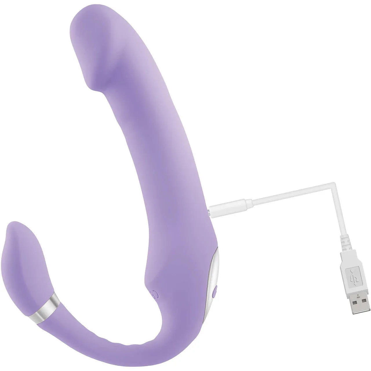 Gender X Orgasmic Orchid Rechargeable Silicone Vibrator With Flexible Clitoral Stimulator - Purple