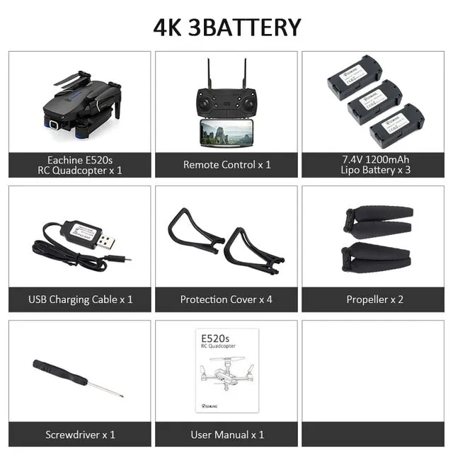 GPS FOLLOW ME WIFI FPV Quadcopter With 4K/1080P HD Wide Angle Camera