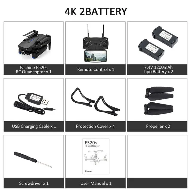 GPS FOLLOW ME WIFI FPV Quadcopter With 4K/1080P HD Wide Angle Camera