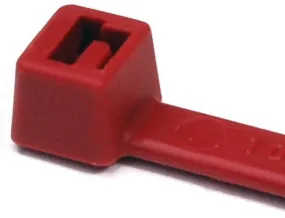 HellermannTyton T50R2C2UL UL Rated Cable Tie - Red - 100 Pack