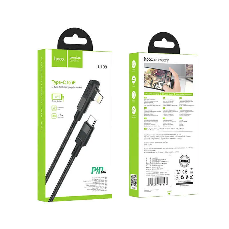 Hoco U108 | Type-C to Lightning Mobile Cable | Fast Charge 20W PD