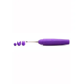 Inmi 10X En Pointe Teaser Silicone Rechargeable Stimulator With 3 Attachments - Purple