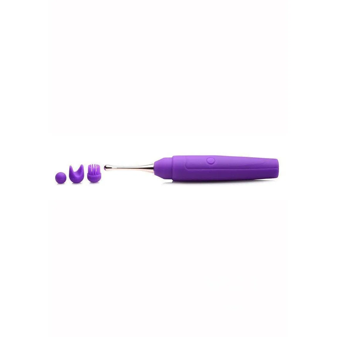 Inmi 10X En Pointe Teaser Silicone Rechargeable Stimulator With 3 Attachments - Purple