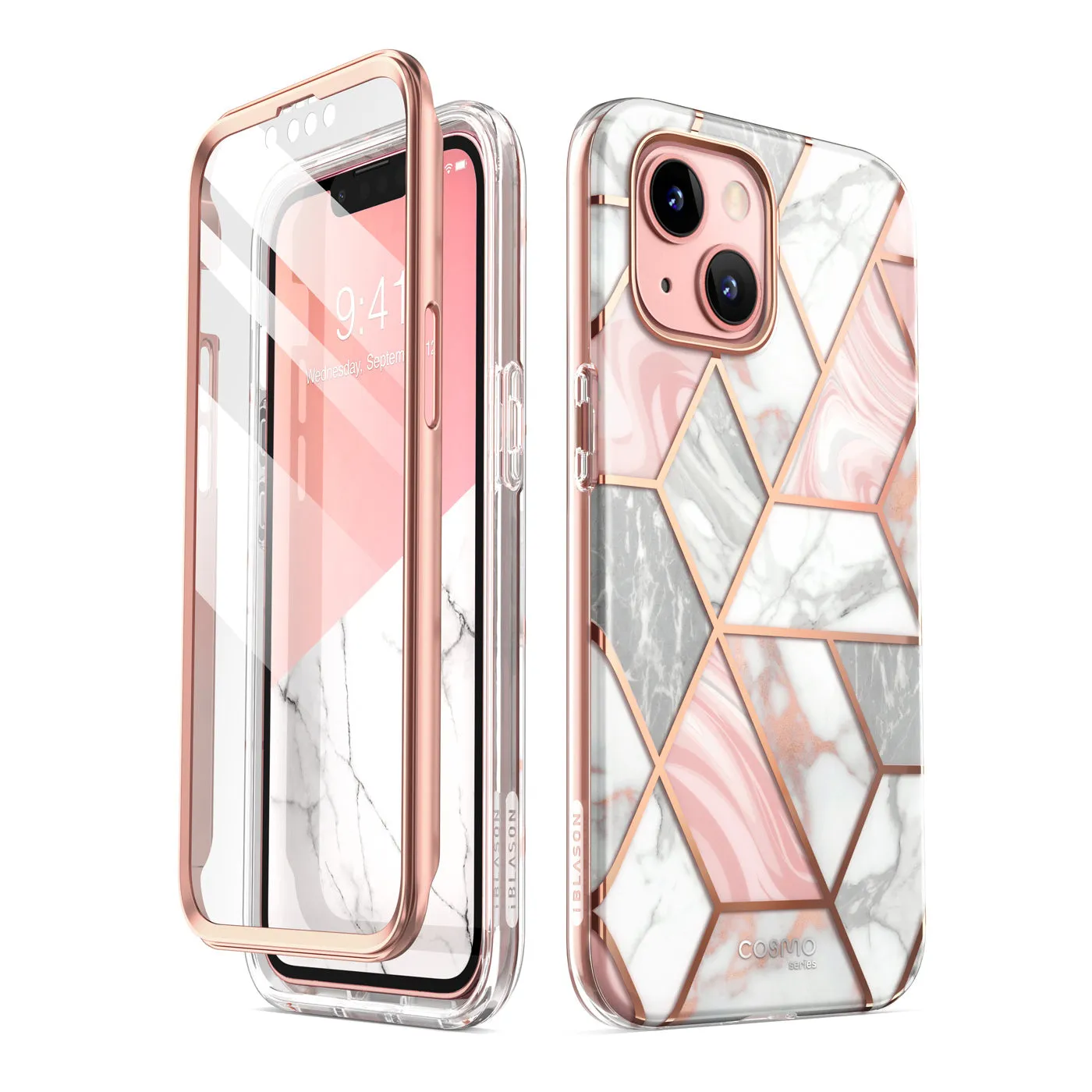 iPhone 13 mini Cosmo Case - Marble Pink