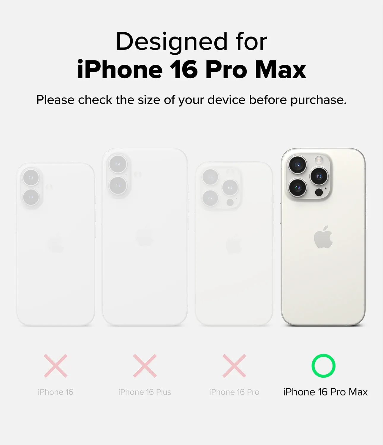 iPhone 16 Pro Max Case Cover | Onyx Series| Gray