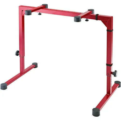 K&M 18810 Folding Omega Keyboard Stand w/Fold-Flat Design (Red)