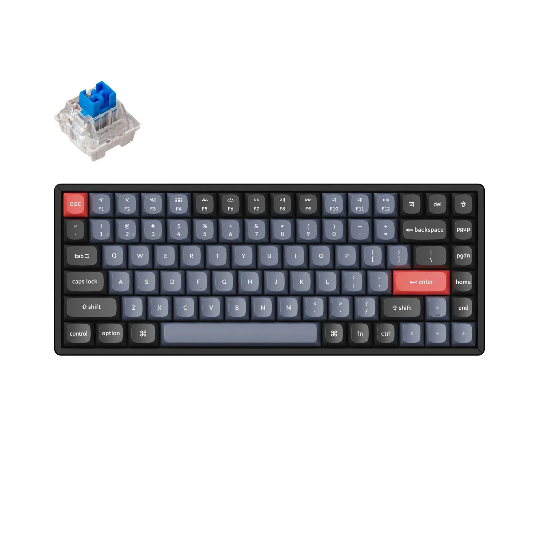 Keychron K2 Pro 75% QMK Wireless RGB Hot-Swap Aluminium Frame - Blue Switch