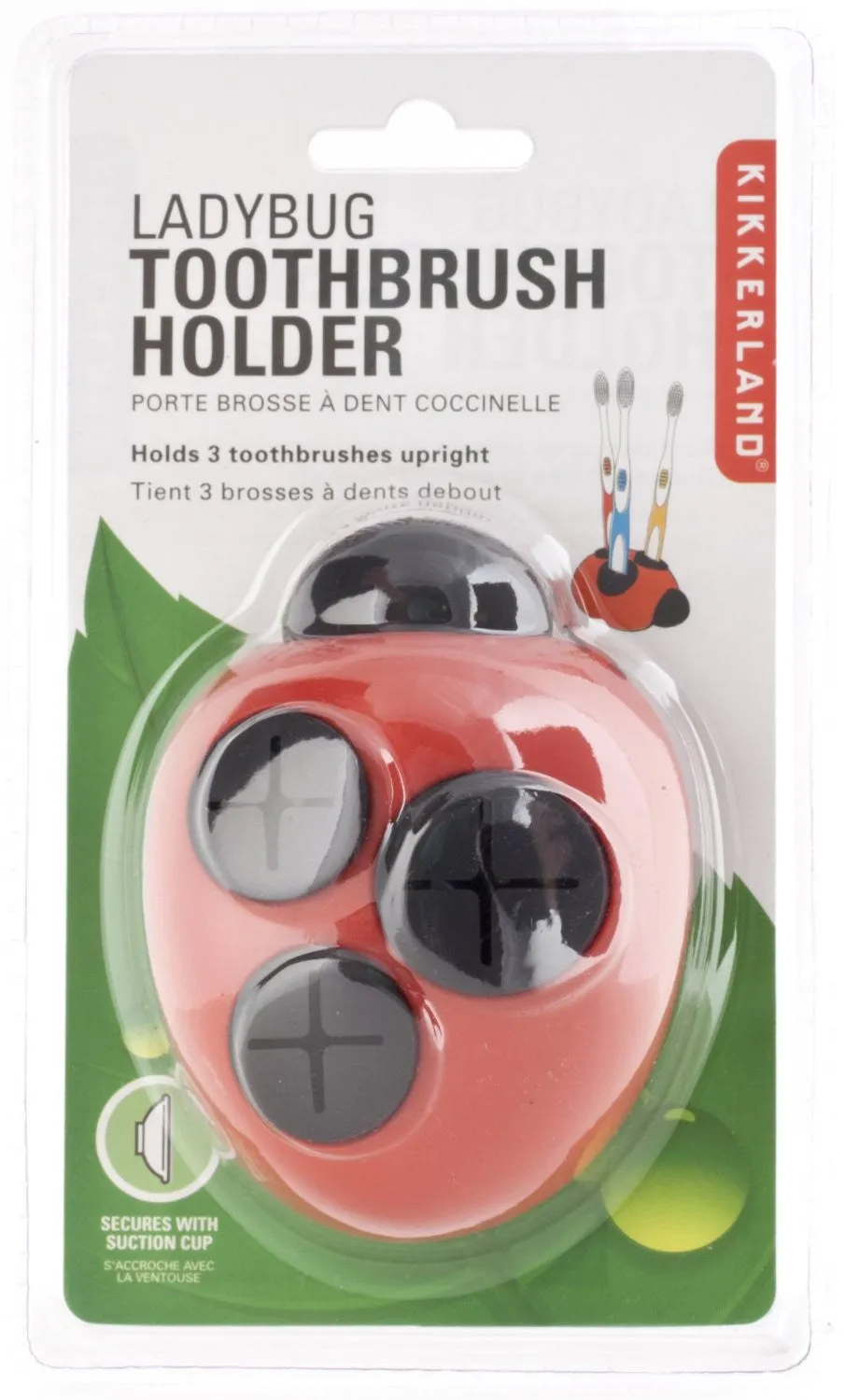 Kikkerland Ladybug Toothbrush Holder