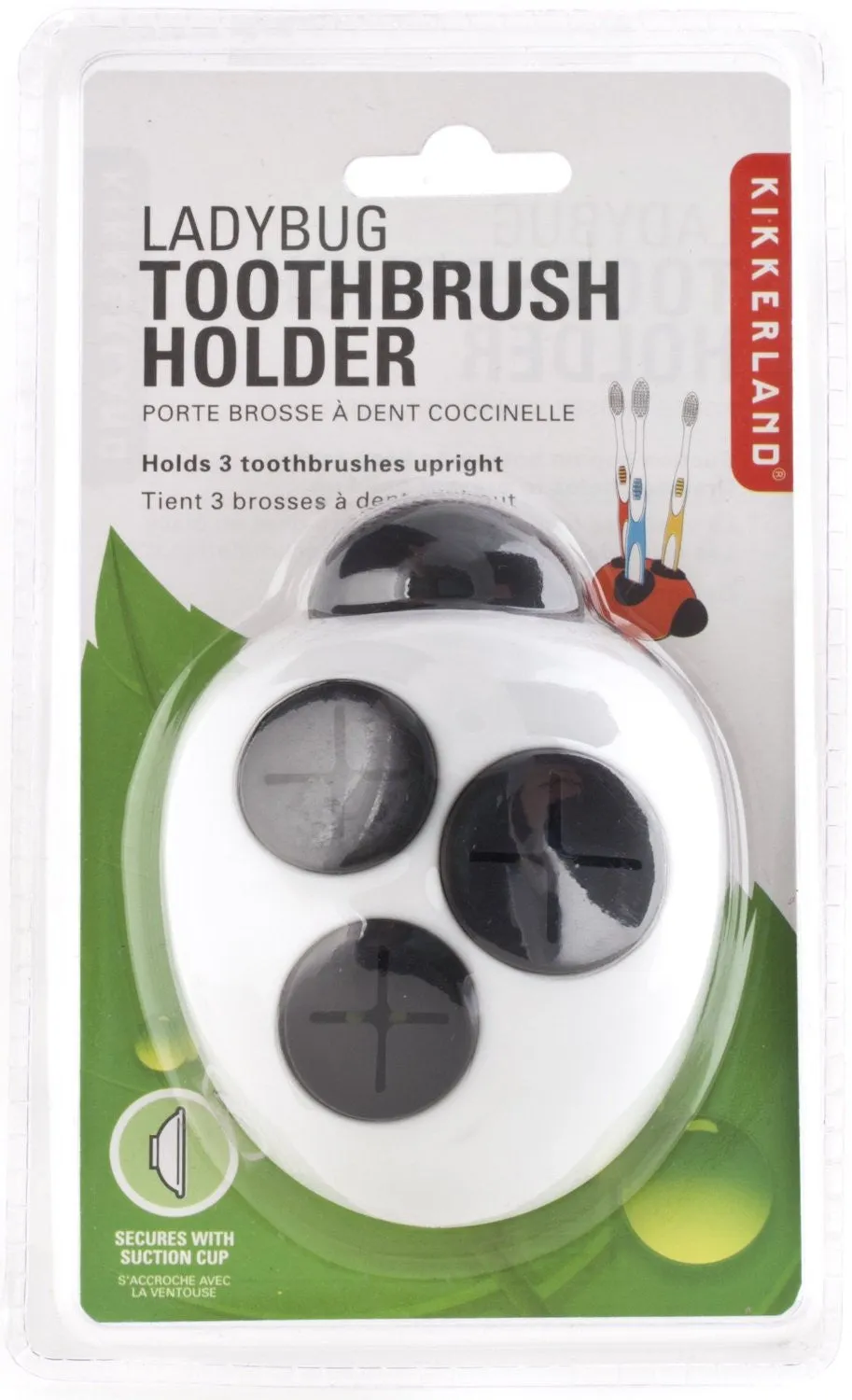 Kikkerland Ladybug Toothbrush Holder