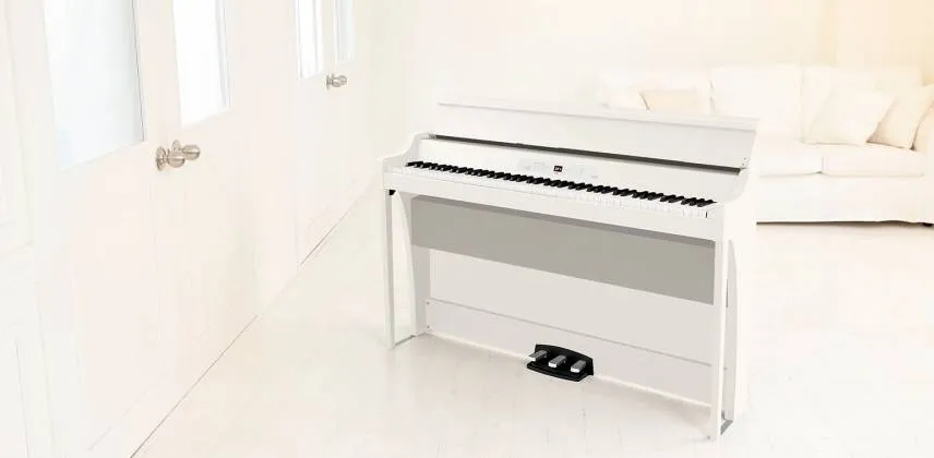 Korg G1B AIR WA 88-Key RH3 Kronos-Based Concert Piano with Bluetooth Audio Playing-  White Ash