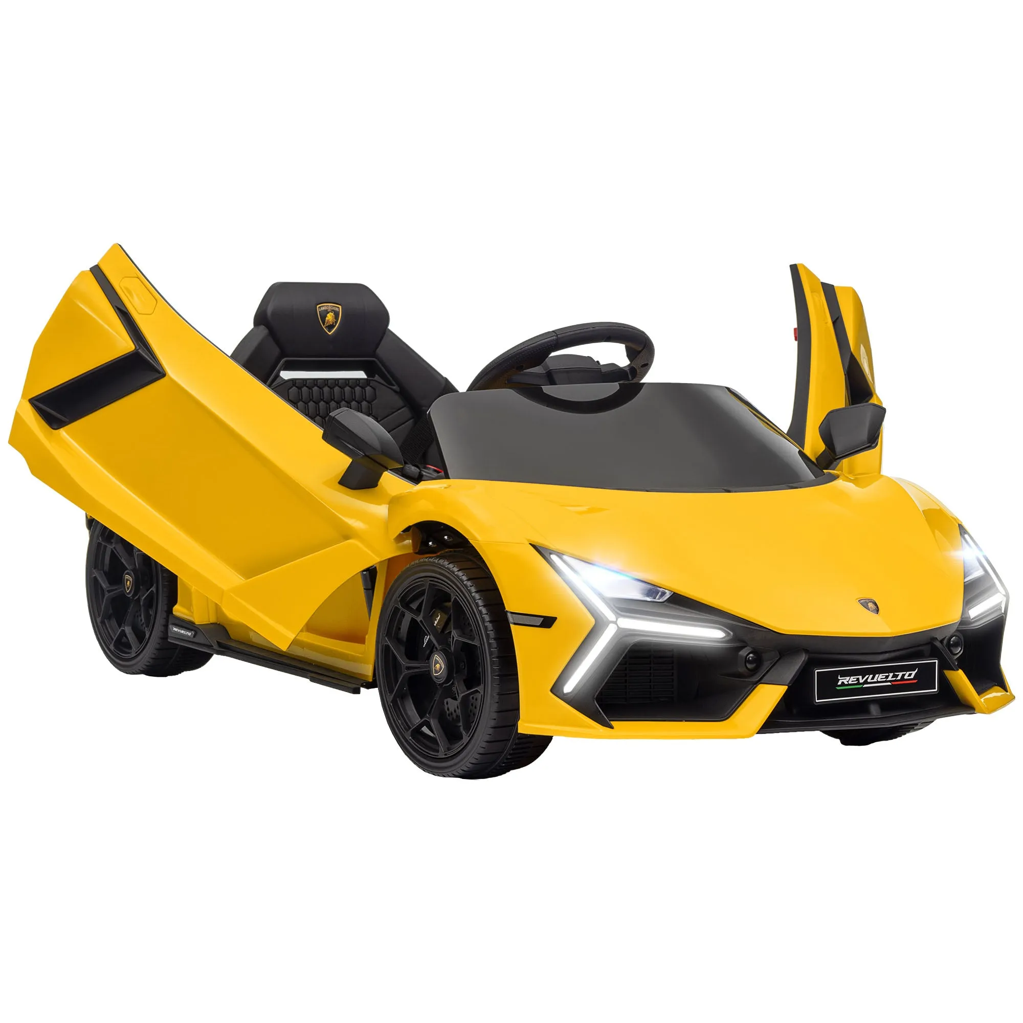 Lamborghini Revuelto Licensed Ride on Car w/ Suspension Yellow