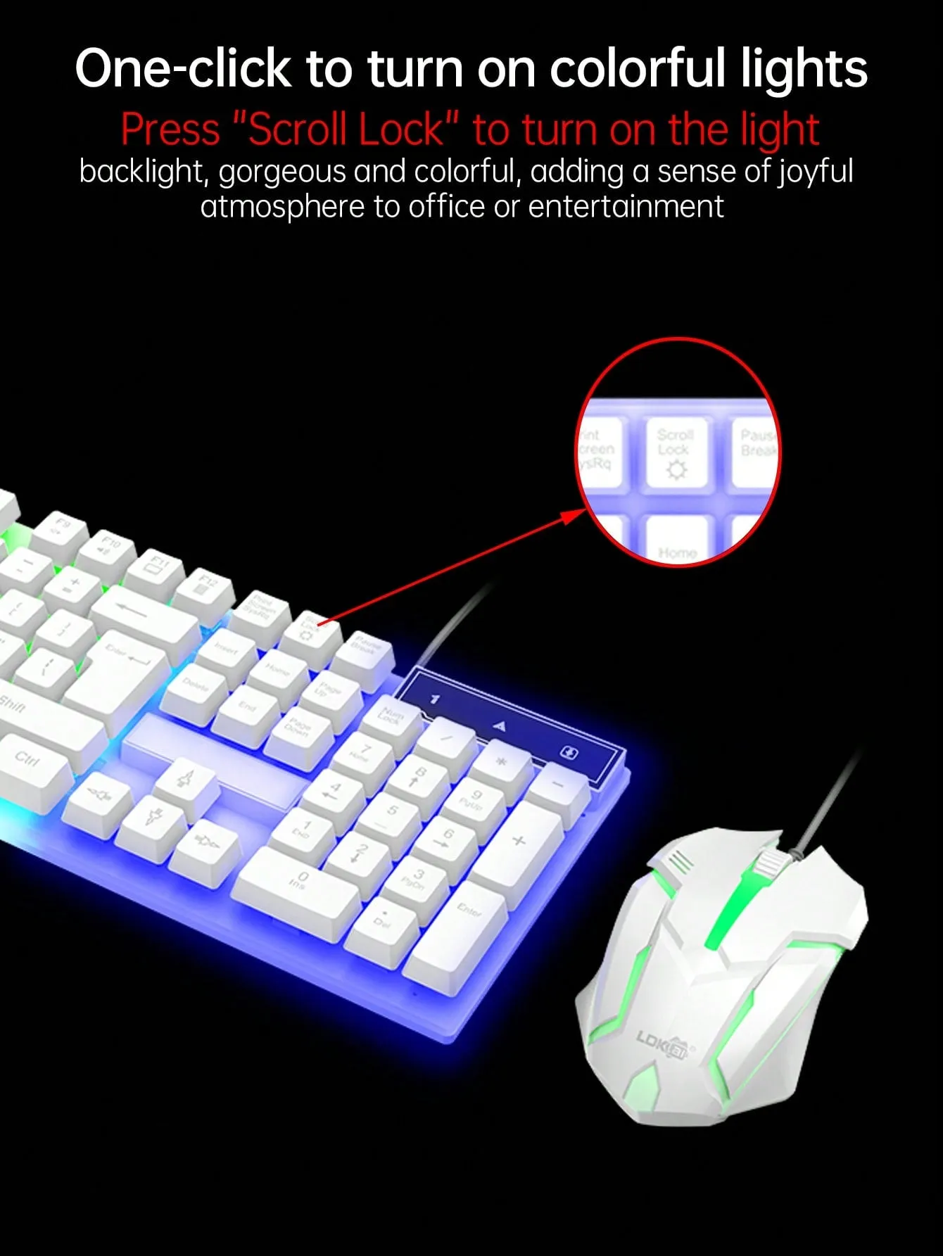 Led Backlight Mechanical Gaming Keyboard And Mouse Set