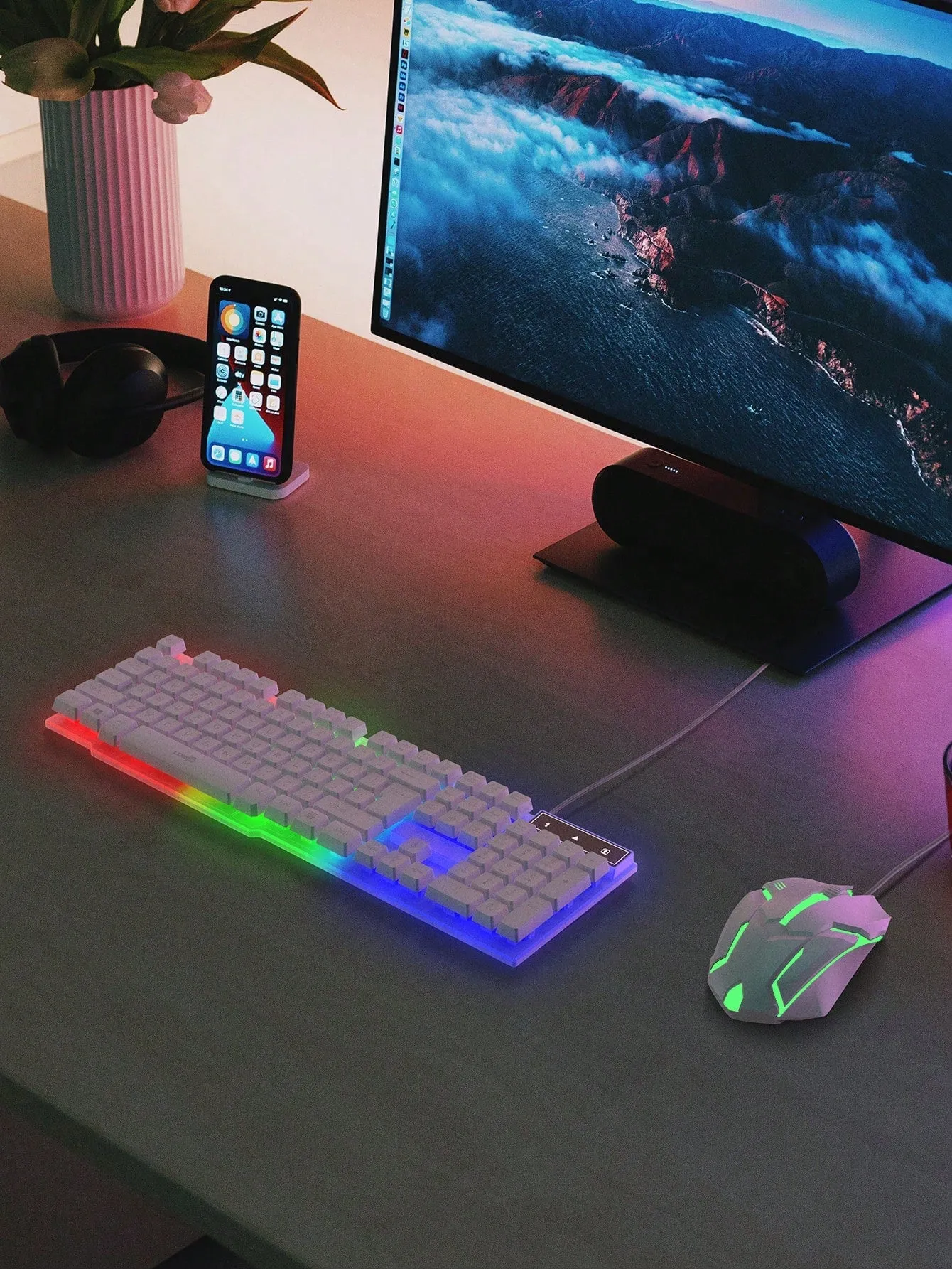 Led Backlight Mechanical Gaming Keyboard And Mouse Set