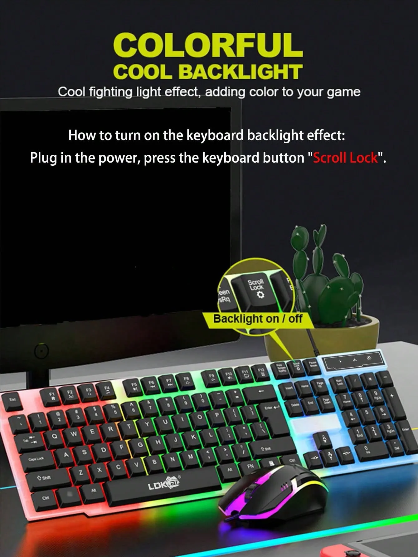 Led Backlight Mechanical Gaming Keyboard And Mouse Set