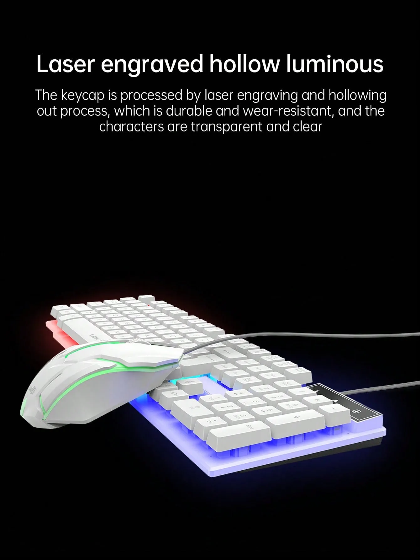 Led Backlight Mechanical Gaming Keyboard And Mouse Set