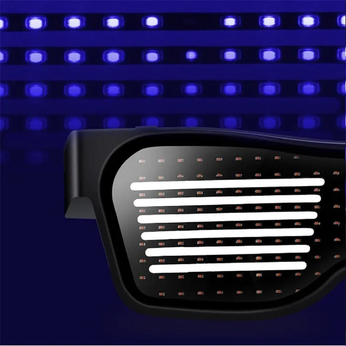 LED Party Glasses APP Control Magic Bluetooth Luminous Glasses