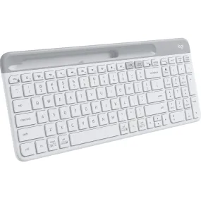 Logitech K580 Slim Multi-Device Wireless Keyboard Phone Tablet Holder Compact White