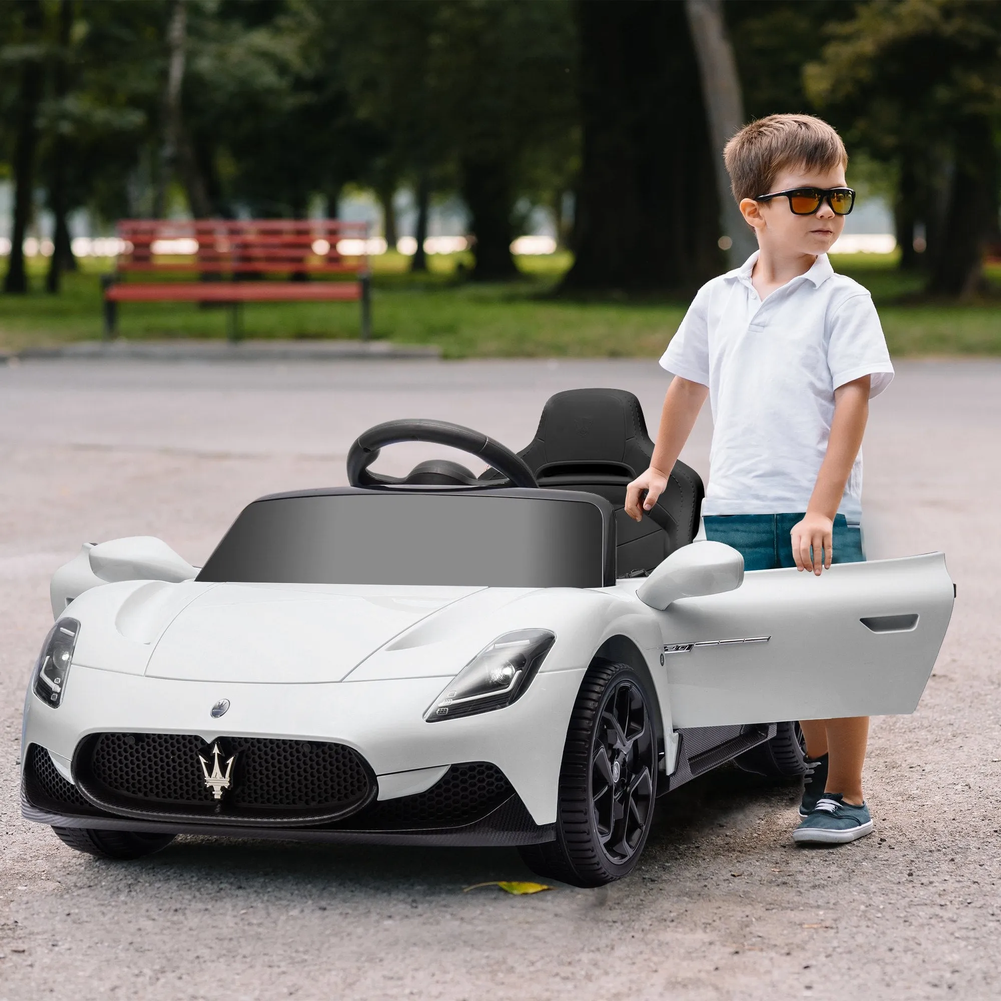 Maserati MC20 Licensed 12V Kids Ride on Car w/ Remote, White