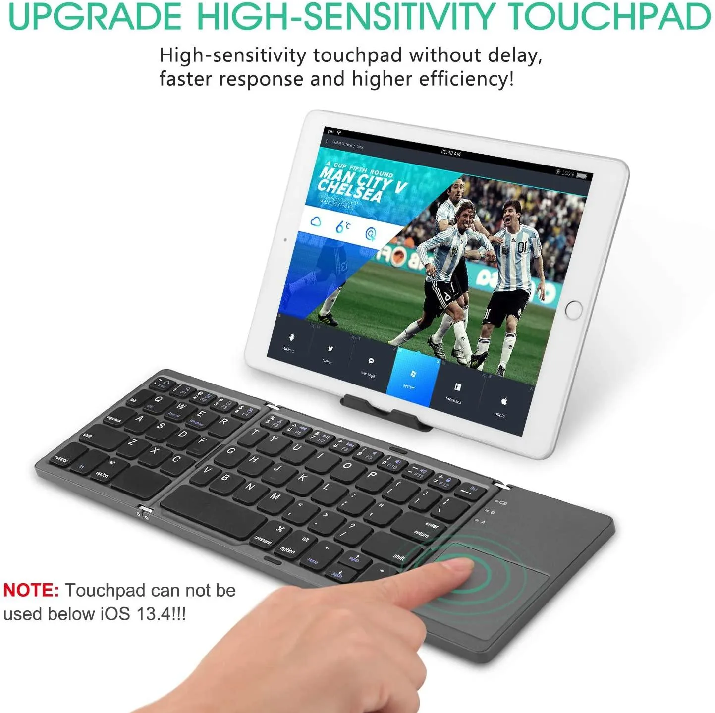 Mini Bluetooth 3.0 Folding Keyboard Touchpad For Samsung Dex Windows/iOS/Android Systems