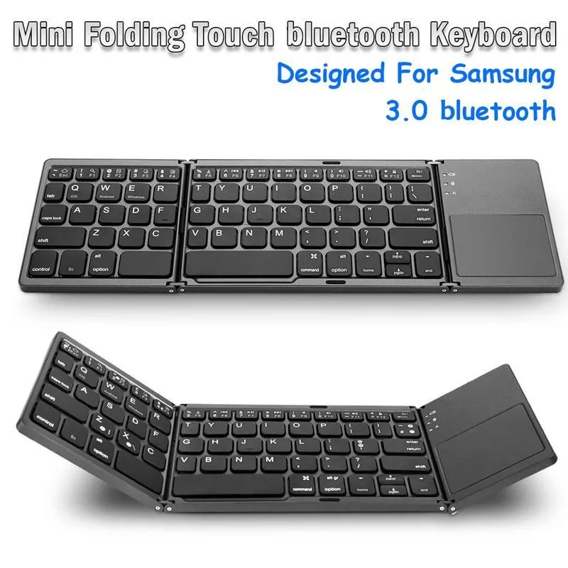 Mini Bluetooth 3.0 Folding Keyboard Touchpad For Samsung Dex Windows/iOS/Android Systems