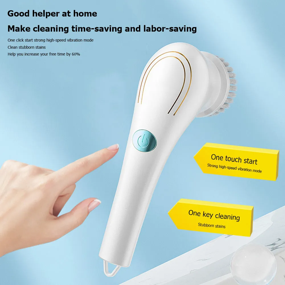 Multifunctional Electric Handheld Kitchen Household Dishwashing Brush Handheld Scrubber