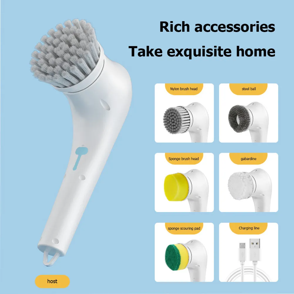 Multifunctional Electric Handheld Kitchen Household Dishwashing Brush Handheld Scrubber