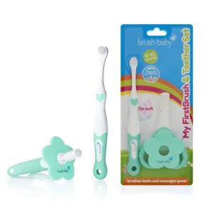 My FirstBrush™ Baby Toothbrush & FirstTeether™ For Babies Set (0-18 months)