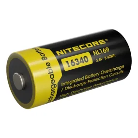 Nitecore NL169 950mAh Rechargeable 16340 Li-Ion Battery