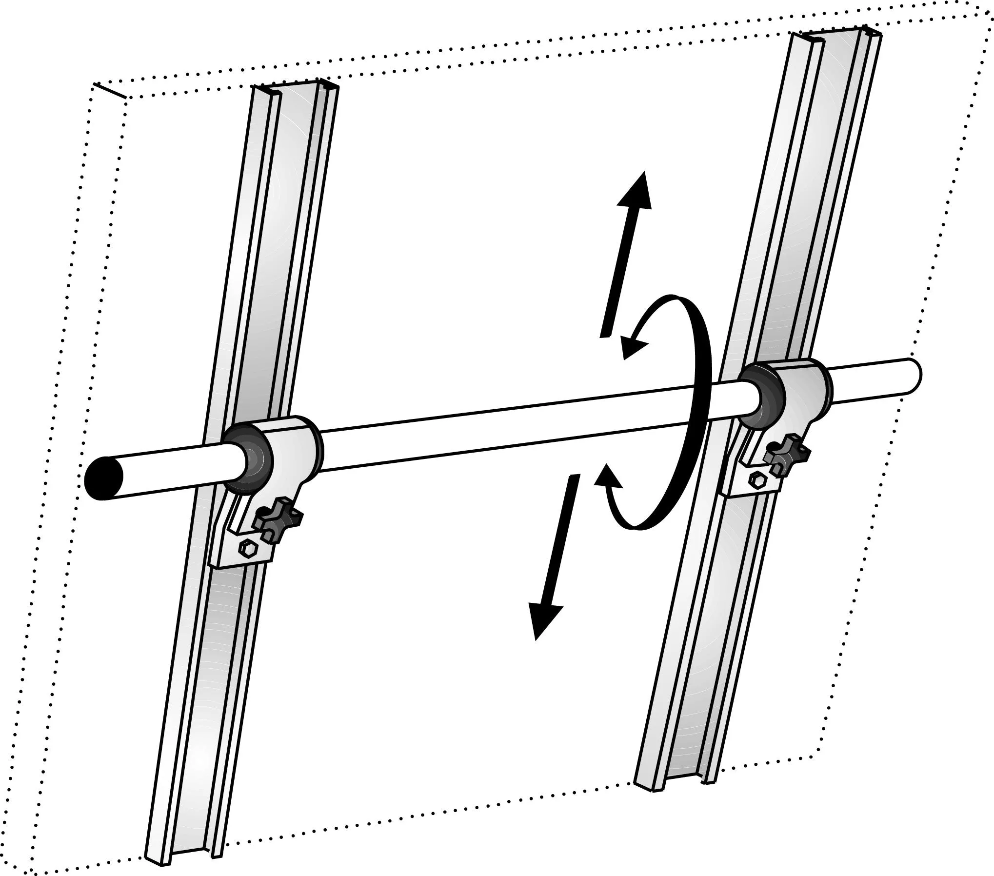 NOA Adjustable Rail Mount for Solar Panel - 650mm & 750mm - Both Models in Stock