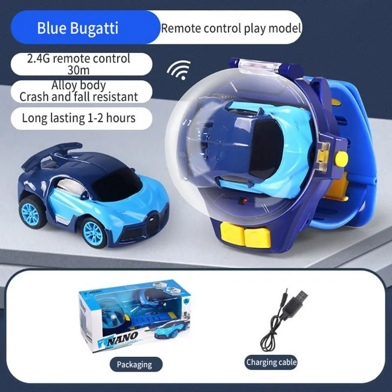 Novelty Mini Watch Control Car Cute RC Car Kids Game Interactive Toys For Boys Girl Birthday Christmas Watch Gift RC Tank Toy